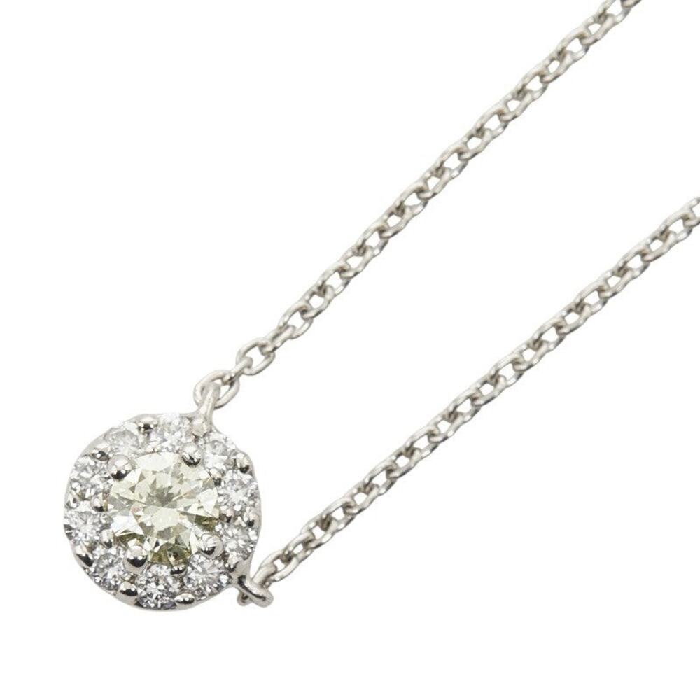 Star Jewelry Diamond Platinum 950 Pendant Necklace Silver